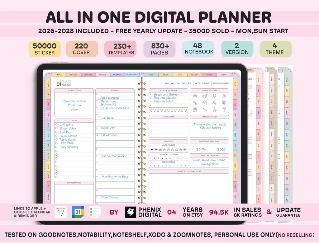 All-in-One Digital Planner 2026–2027
